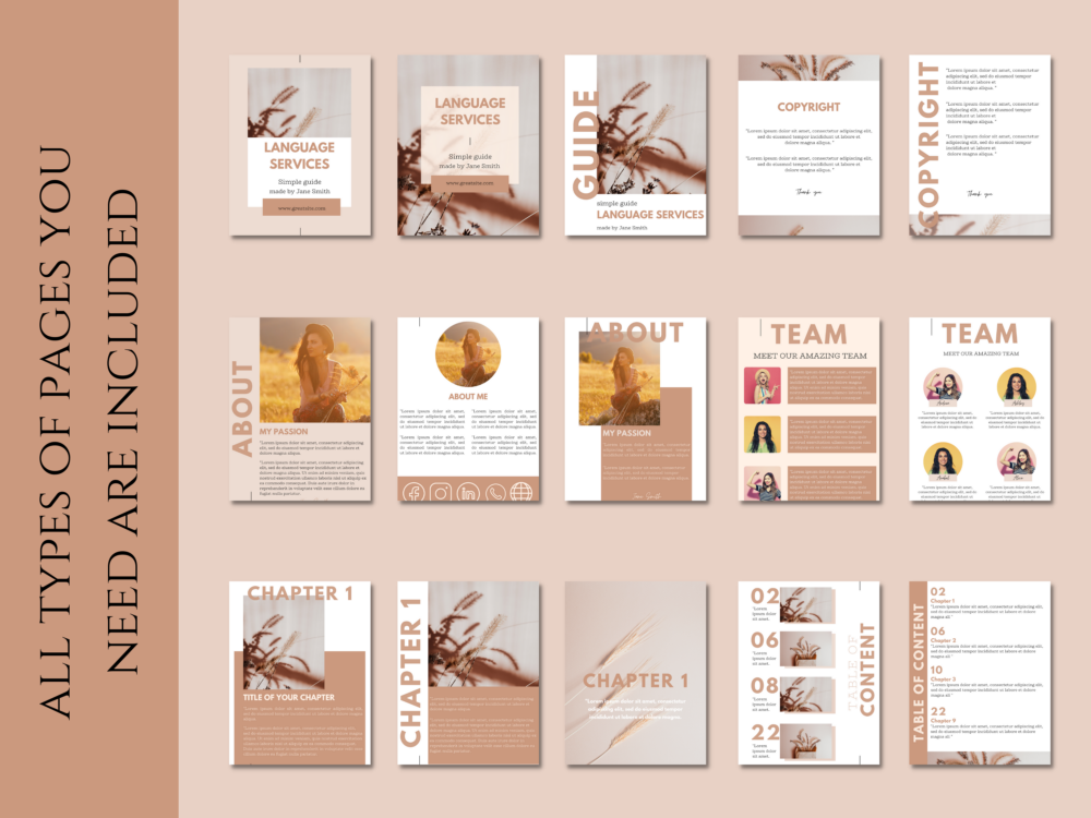 Aesthetic Ebook Templates for Female Entrepreneurs and coaches