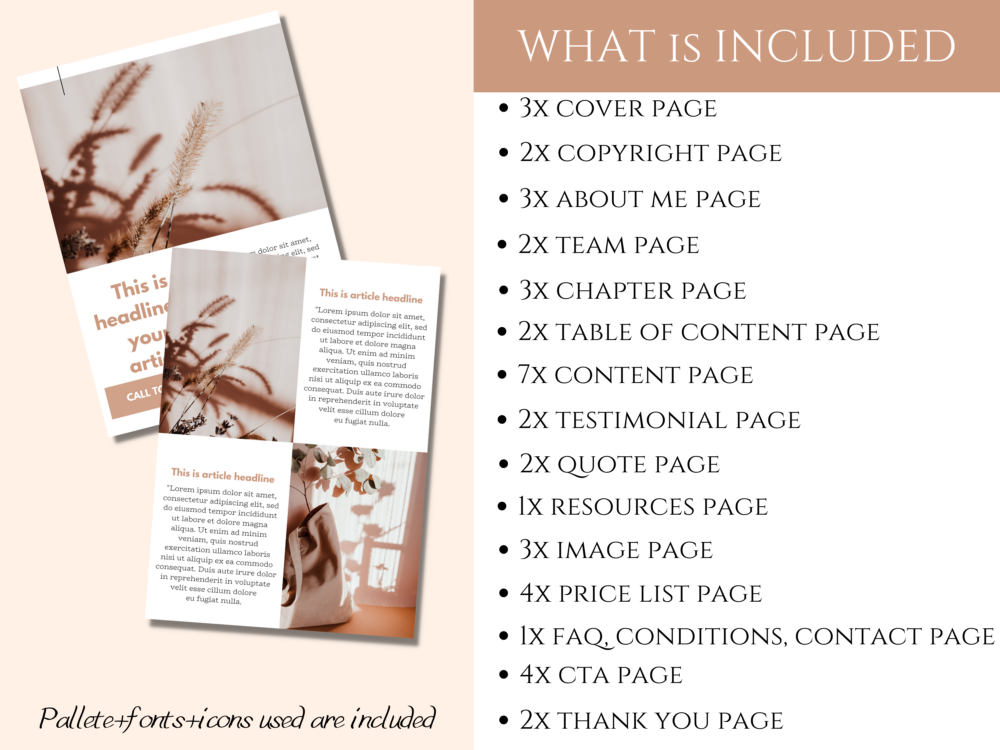 Aesthetic Ebook Templates for Female Entrepreneurs and coaches