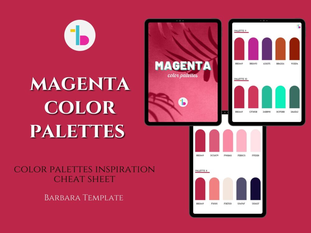 Magenta color palettes ebook