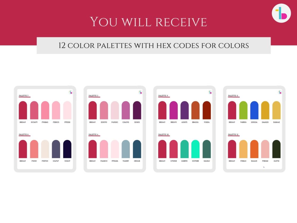 Magenta color palettes ebook