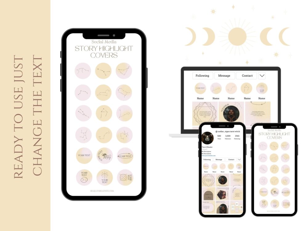 Zodiac Signs Instagram Highlight Covers Templates