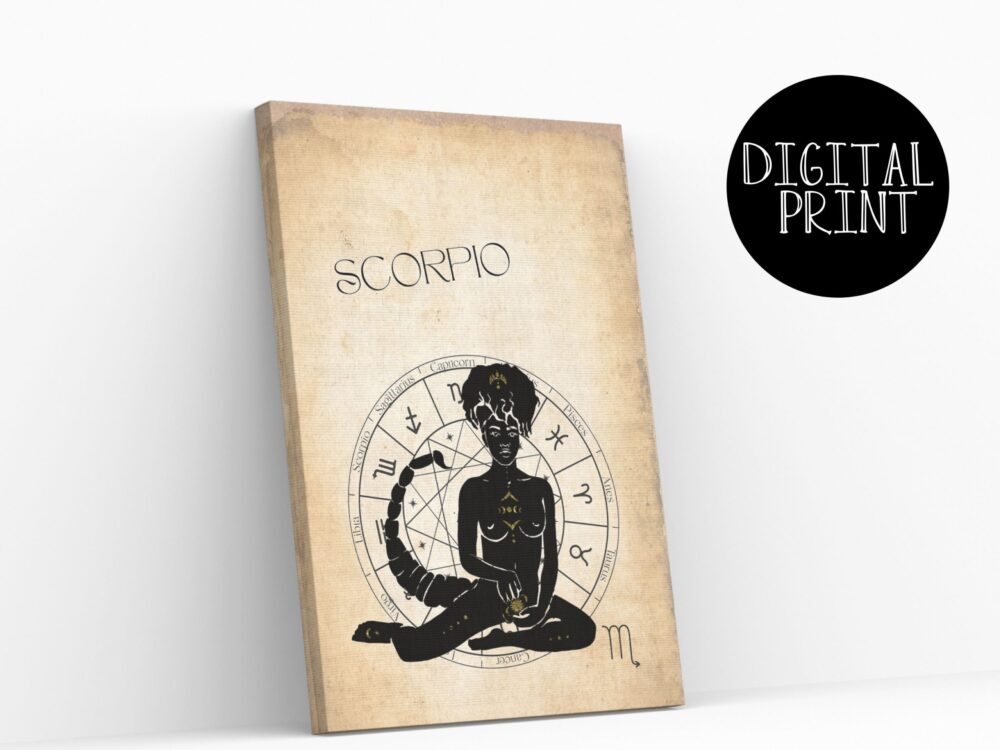 Scorpio Poster, Astrology Wall Decor