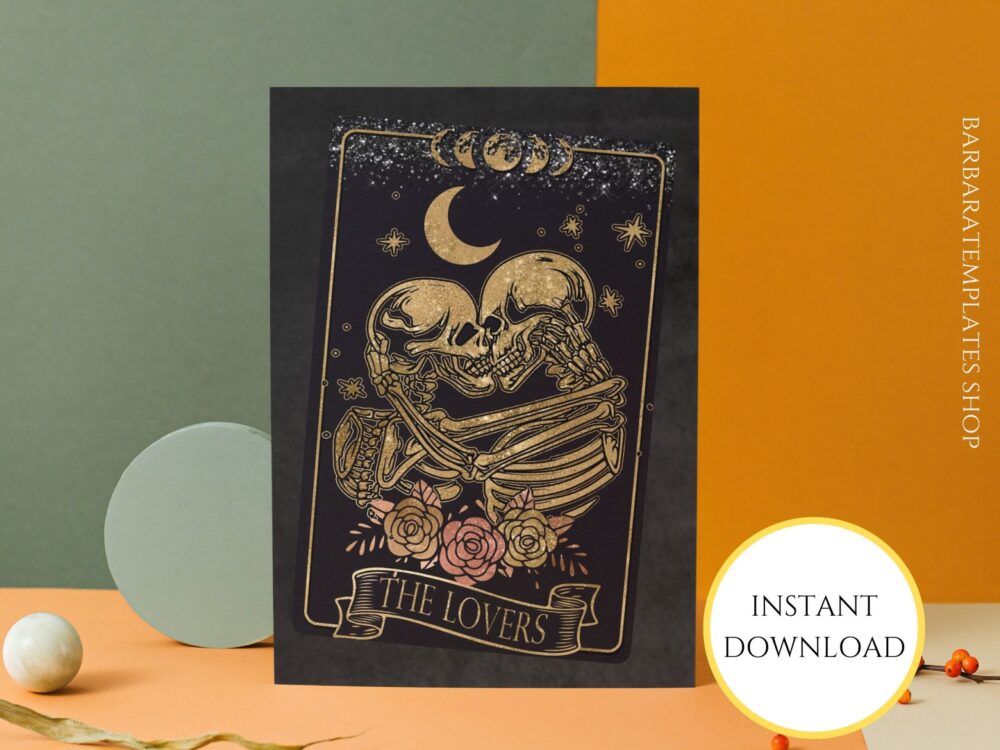 Skeleton lovers card