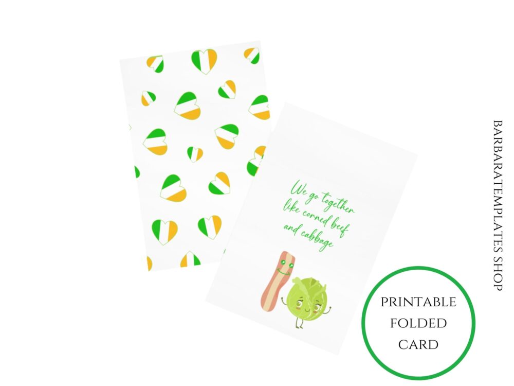 Happy St. Patricks Day Printable Card,