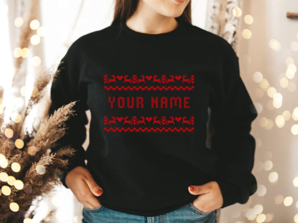 Family personalized Christmas ugly sweater