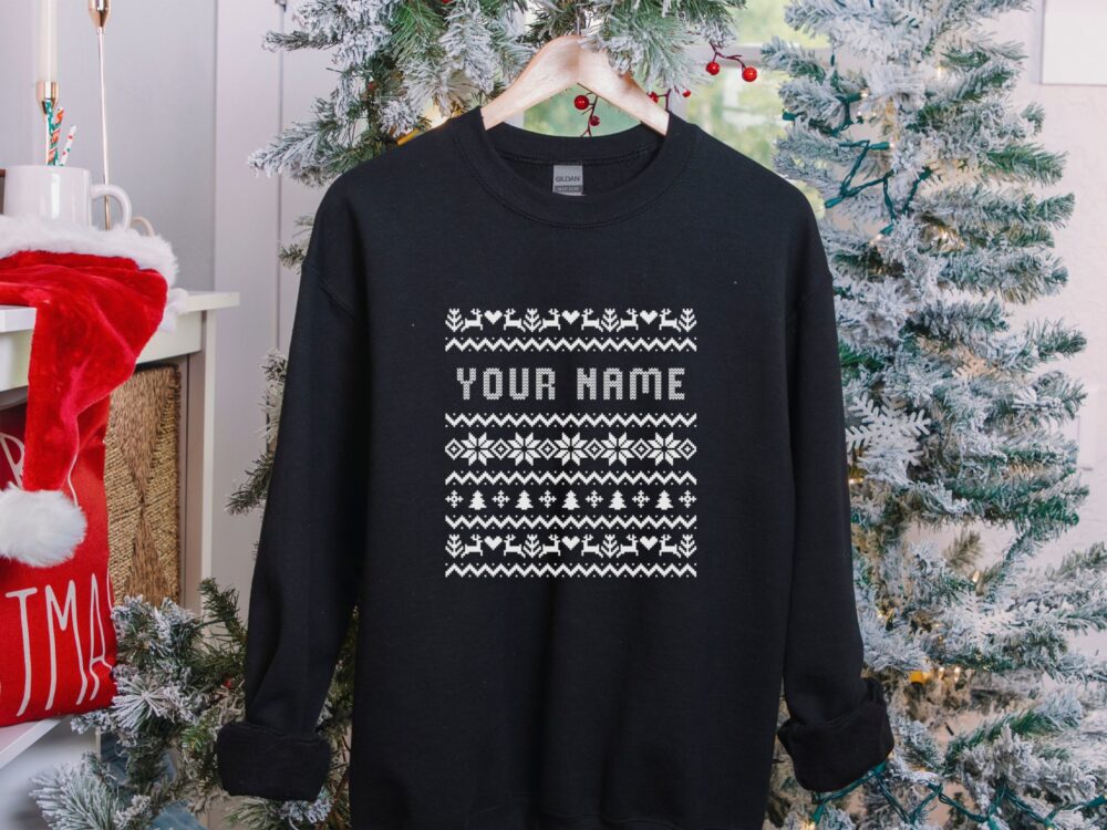 Personalized ugly Christmas sweatshirt