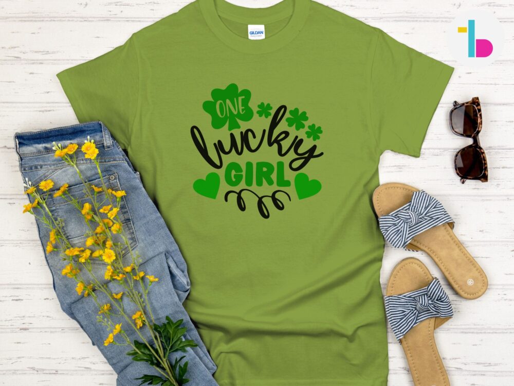 One lucky girl Irish shirt, Happy St Patricks Day shirt