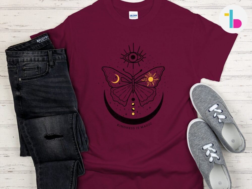 Mystical butterfly shirt, Witchy shirt, Moon shirt