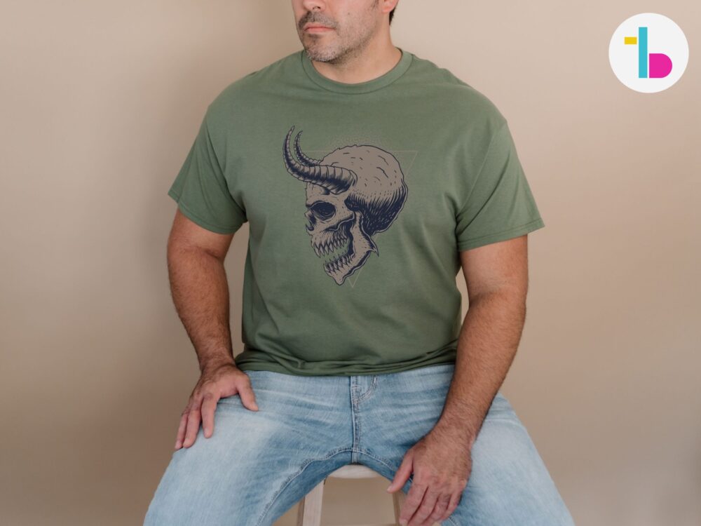 Human skull shirt, Satanic shirt, Pagan shirt