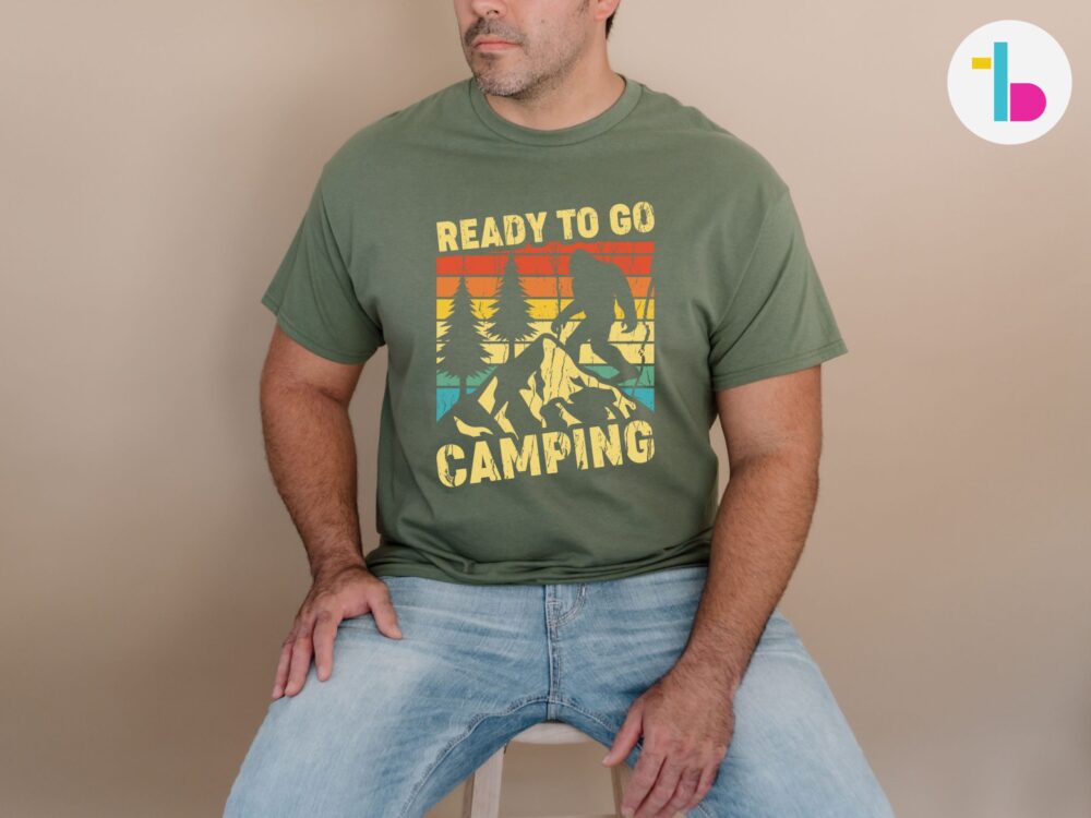 Bigfoot ready to go camping shirt, Funny bigfoot, Camping shirt