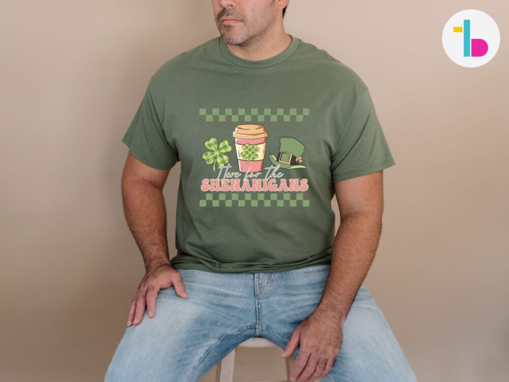 Here for the shenanigans shirt, Retro Irish shirt