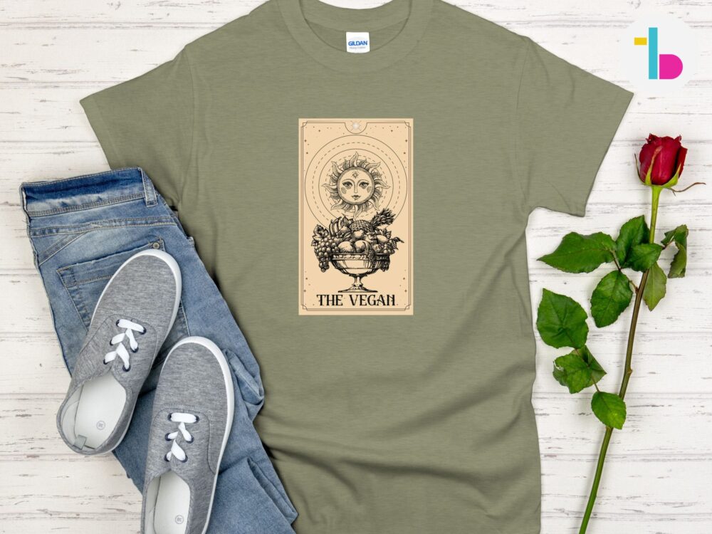 The Vegan tarot card tee, Witchy gifts