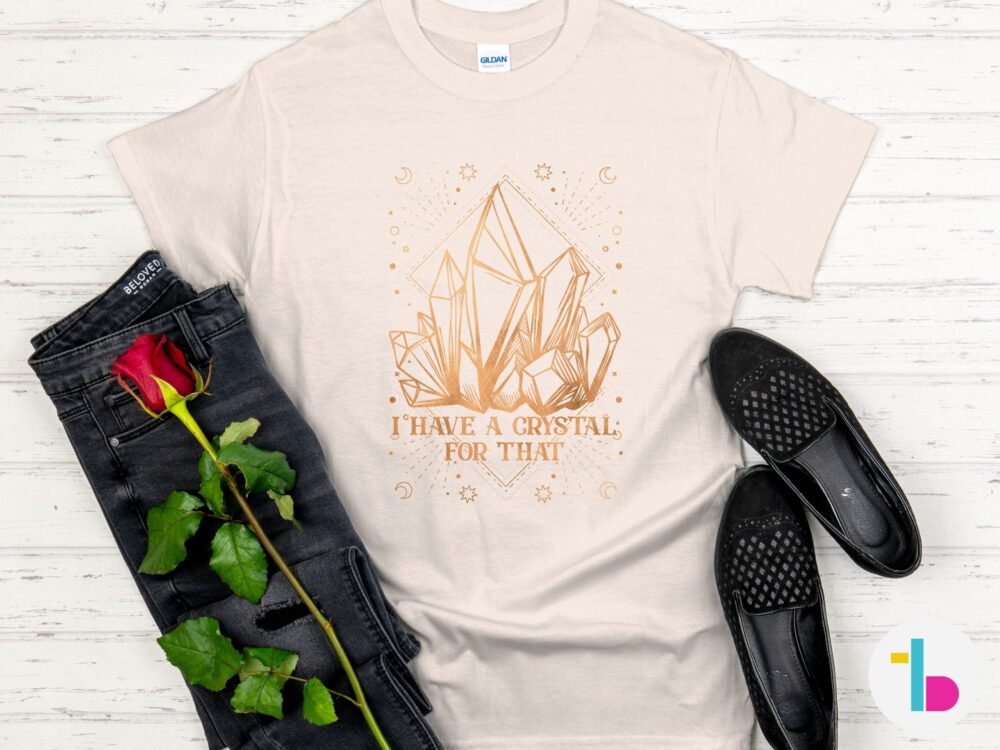 Crystal tshirt, Golden aesthetic womens tee