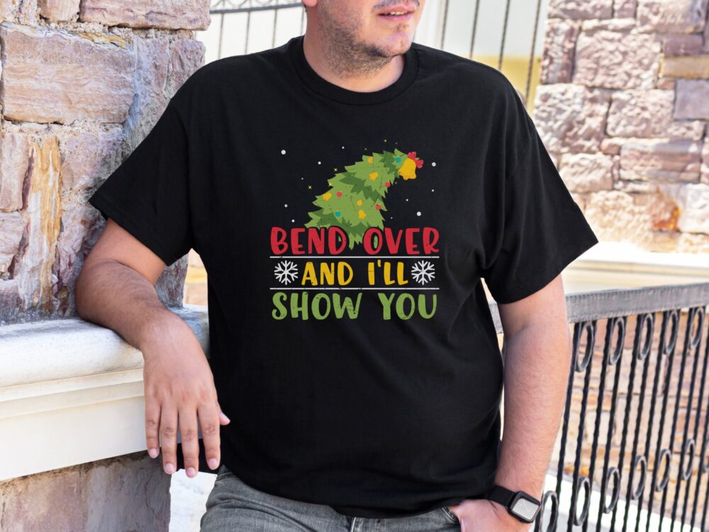 Adult Christmas tee, mens graphic tee, Retro Christmas shirt