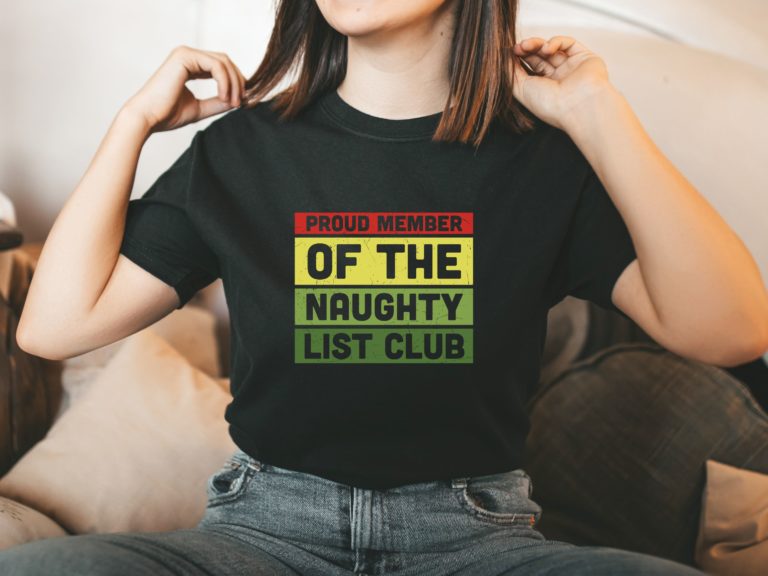 Funny naughty club Christmas shirt