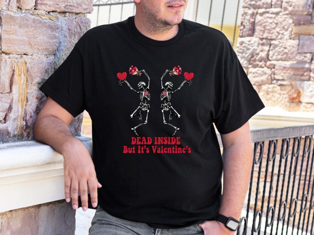 Valentine day shirt, Valentine day gift, Dancing skeleton shirt