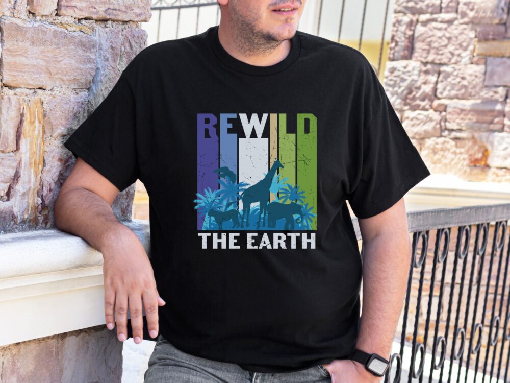 Rewild the Earth shirt, Animal lover shirt, Gift for animal lover, Ecology shirt