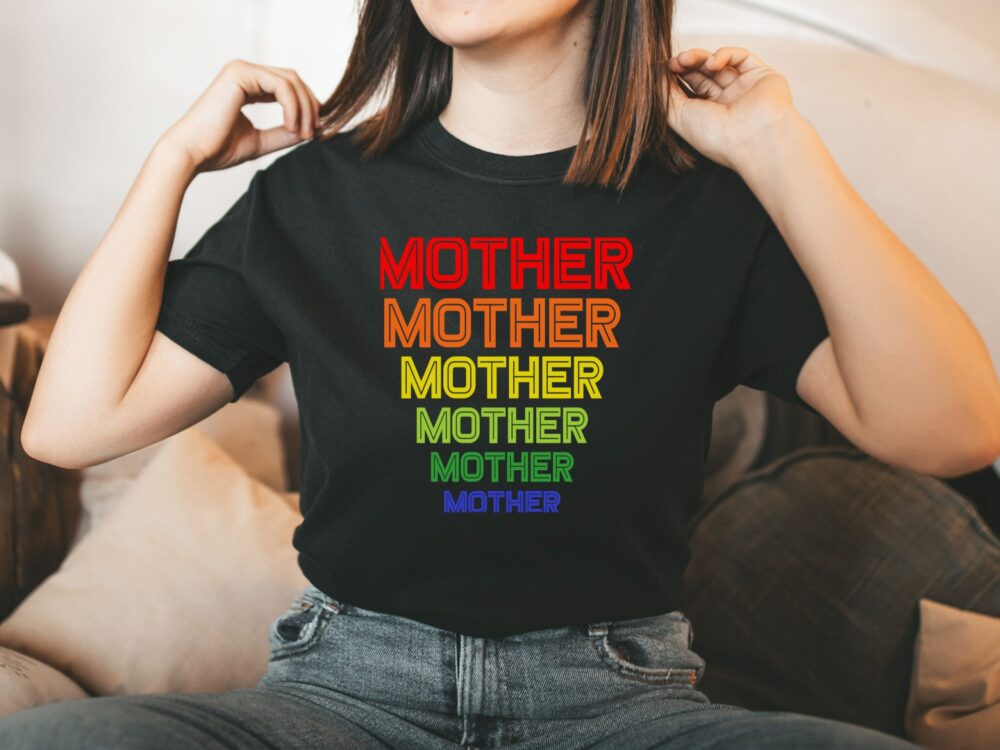 Rainbow mother shirt, Happy Mothers day t-shirt gift