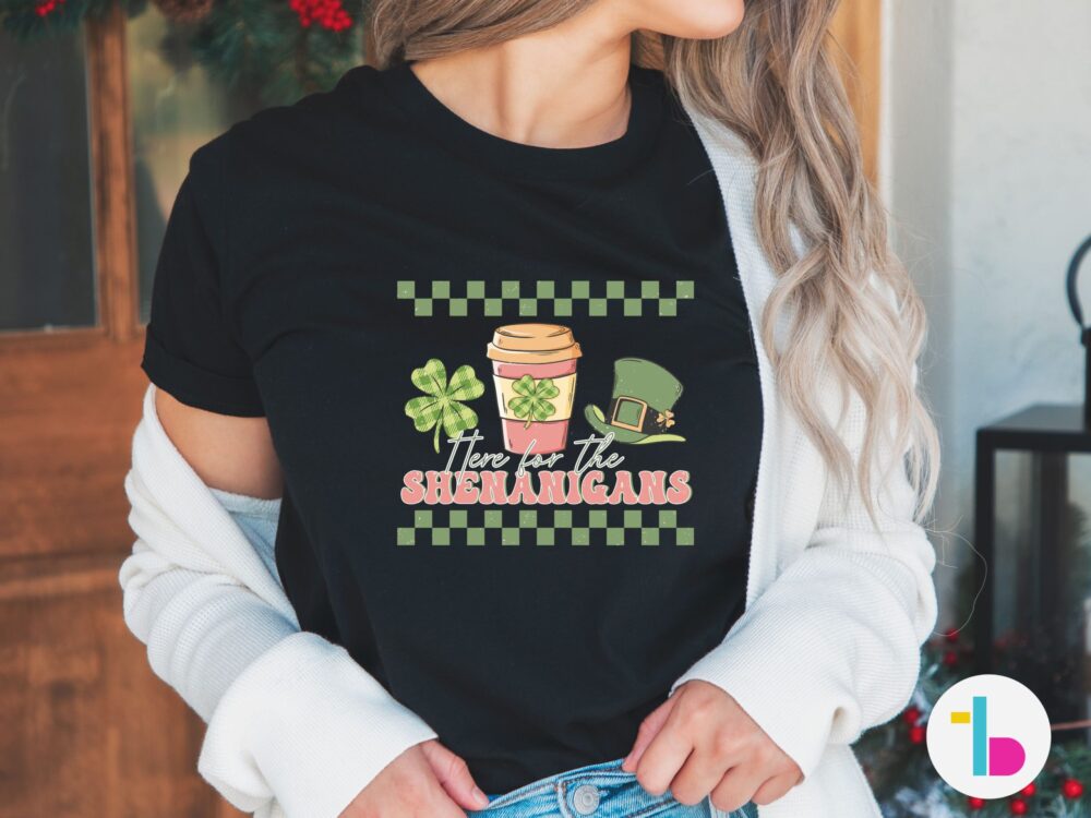 Here for the shenanigans shirt, Retro Irish shirt