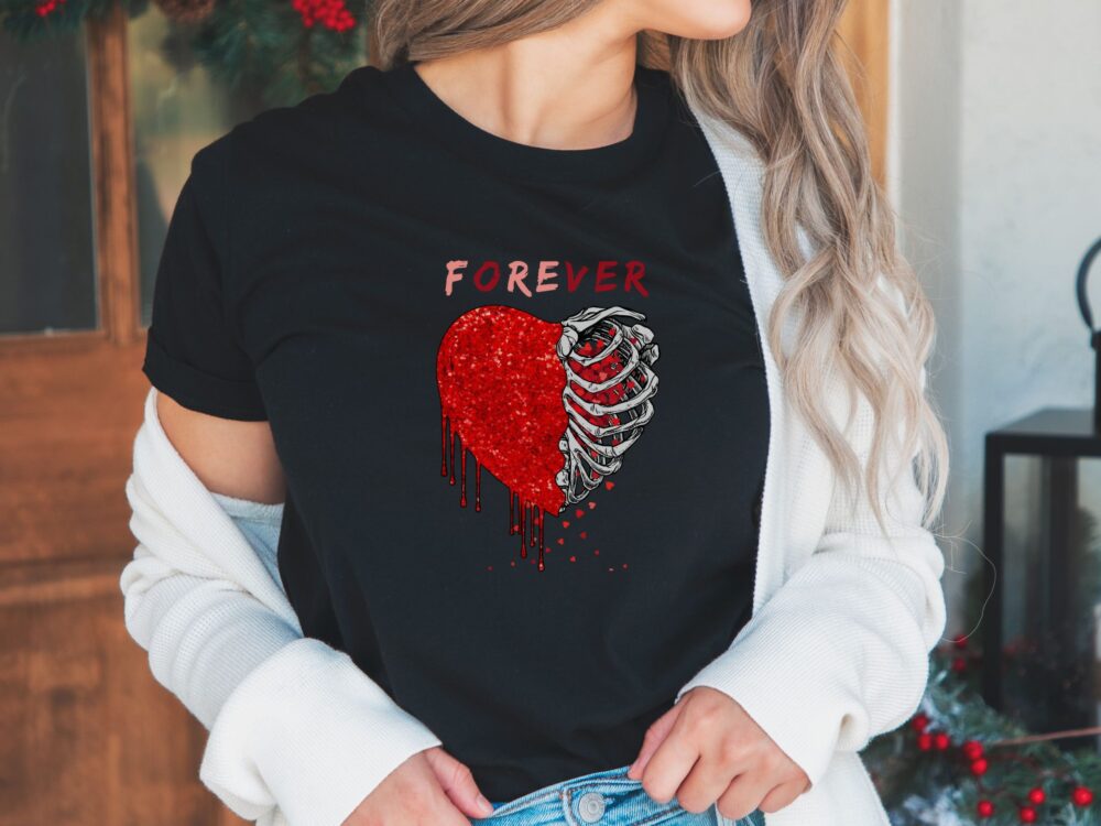 Forever Valentine day shirt, Anatomical heart shirt