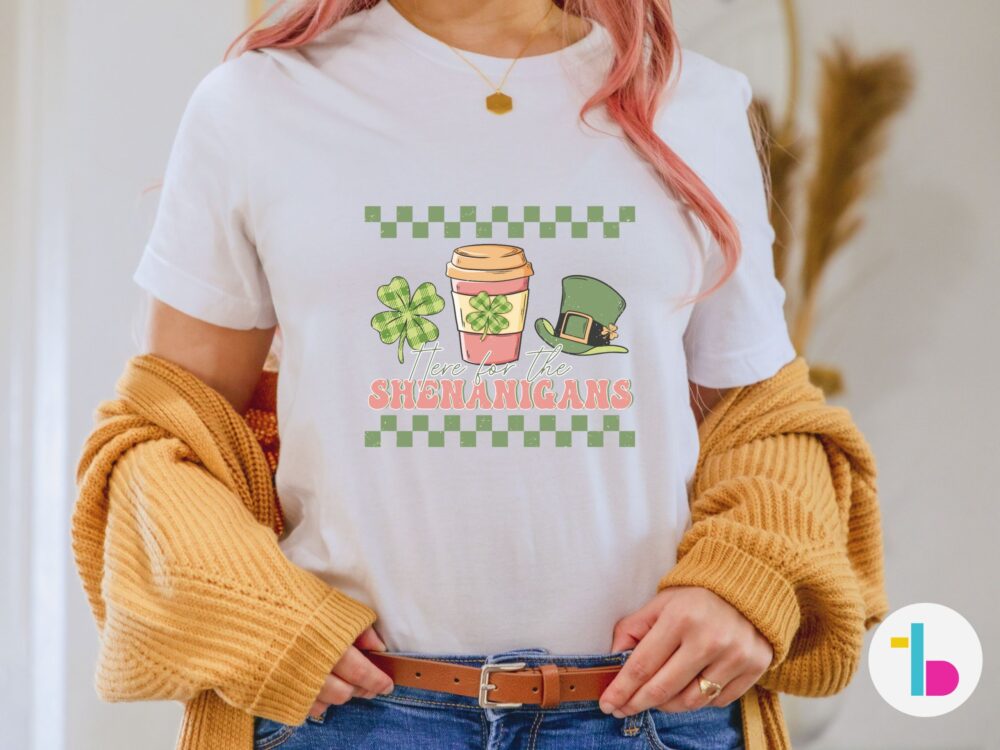 Here for the shenanigans shirt, Retro Irish shirt