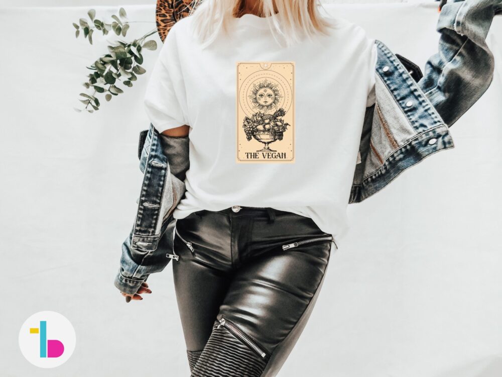 The Vegan tarot card tee, Witchy gifts