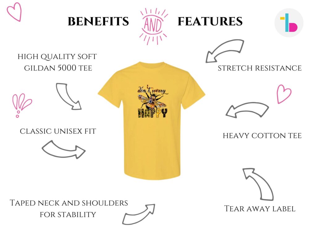 Bee shirt, Dont worry bee happy, Bee happy shirt