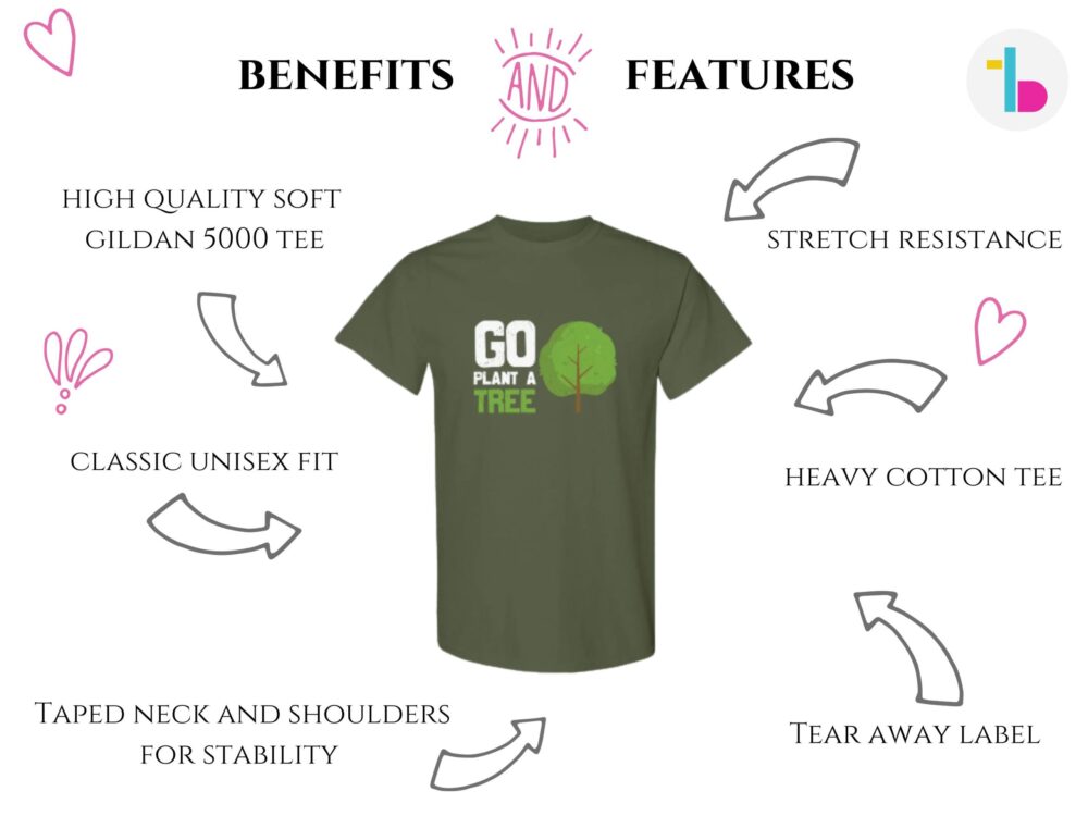 Go plant a tree shirt, Ecology shirt, Gift for tree lover, Save the planet