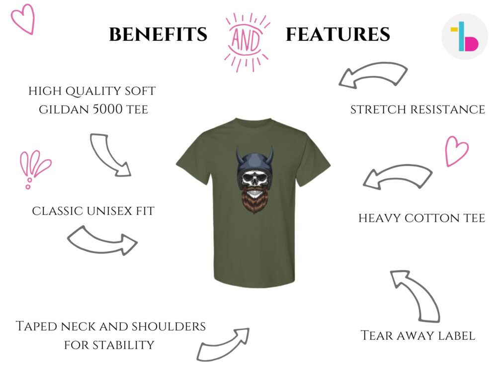 Human skull with helmet shirt