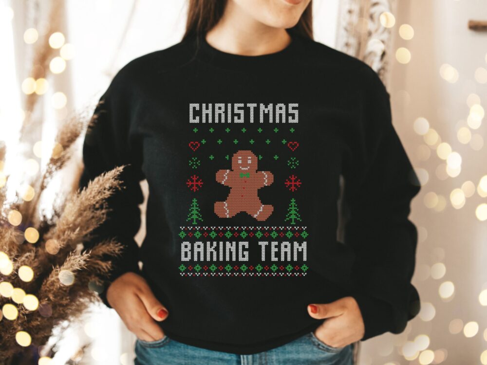 Christmas baking team family ugly sweatshirt