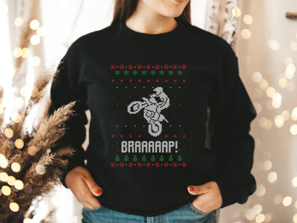 Motocross ugly Christmas sweatshirt, Motorcycle gifts