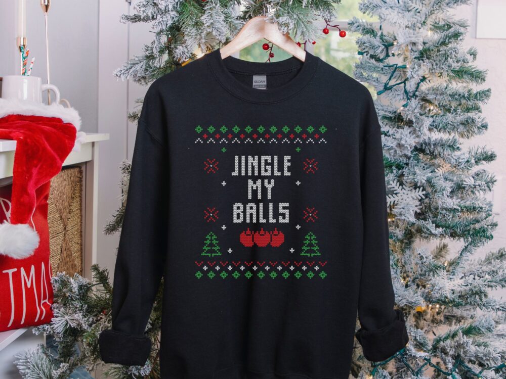 Jingle my balls, Adults funny ugly Christmas sweater