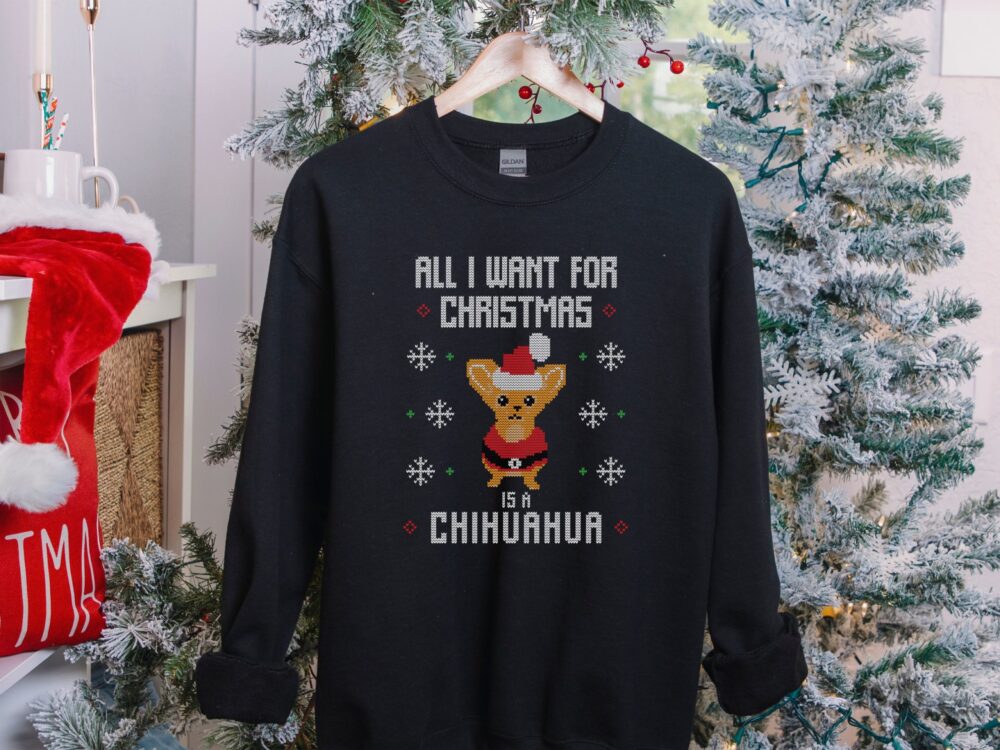 Chihuahua ugly Christmas sweater