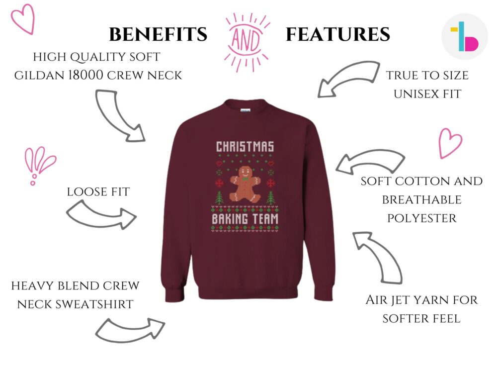 Christmas baking team family ugly sweatshirt