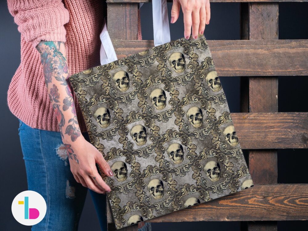 Skull tote bag