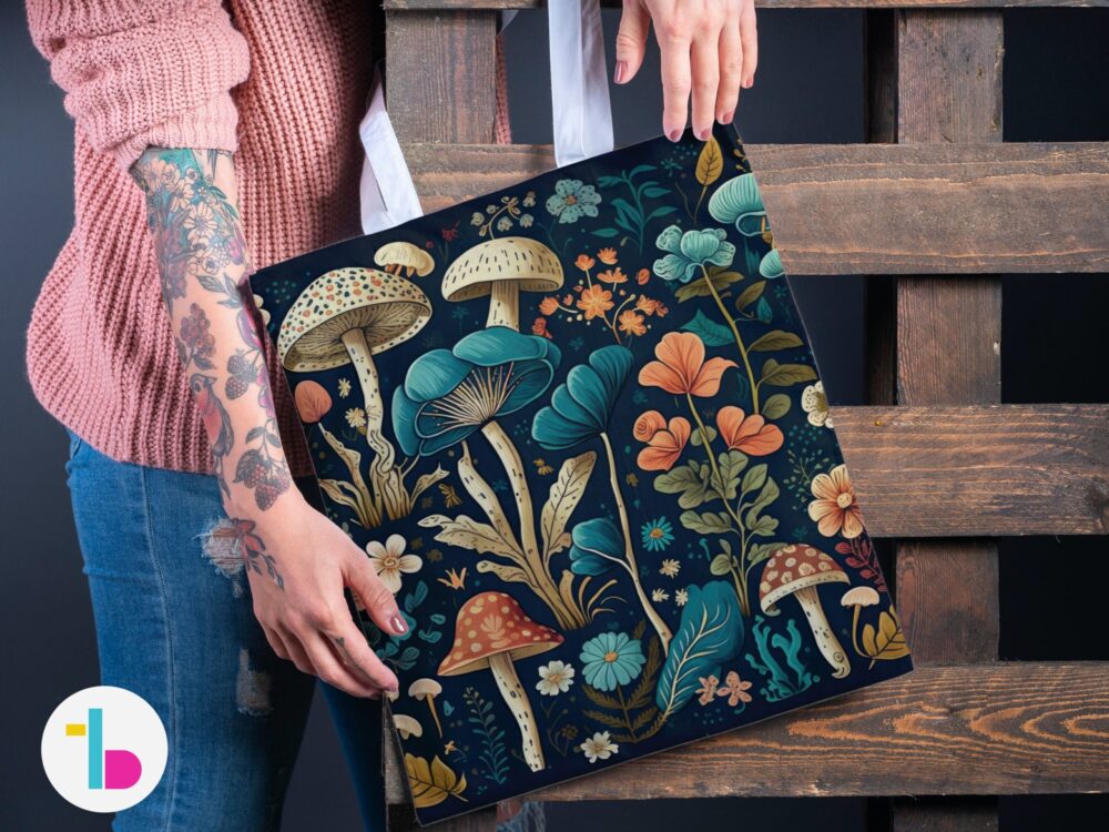 Cottagecore all over print tote bag