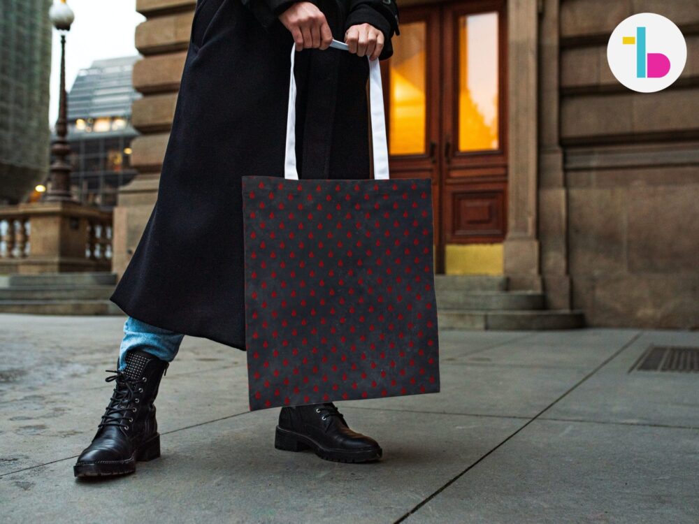 Vampire blood drops tote bag