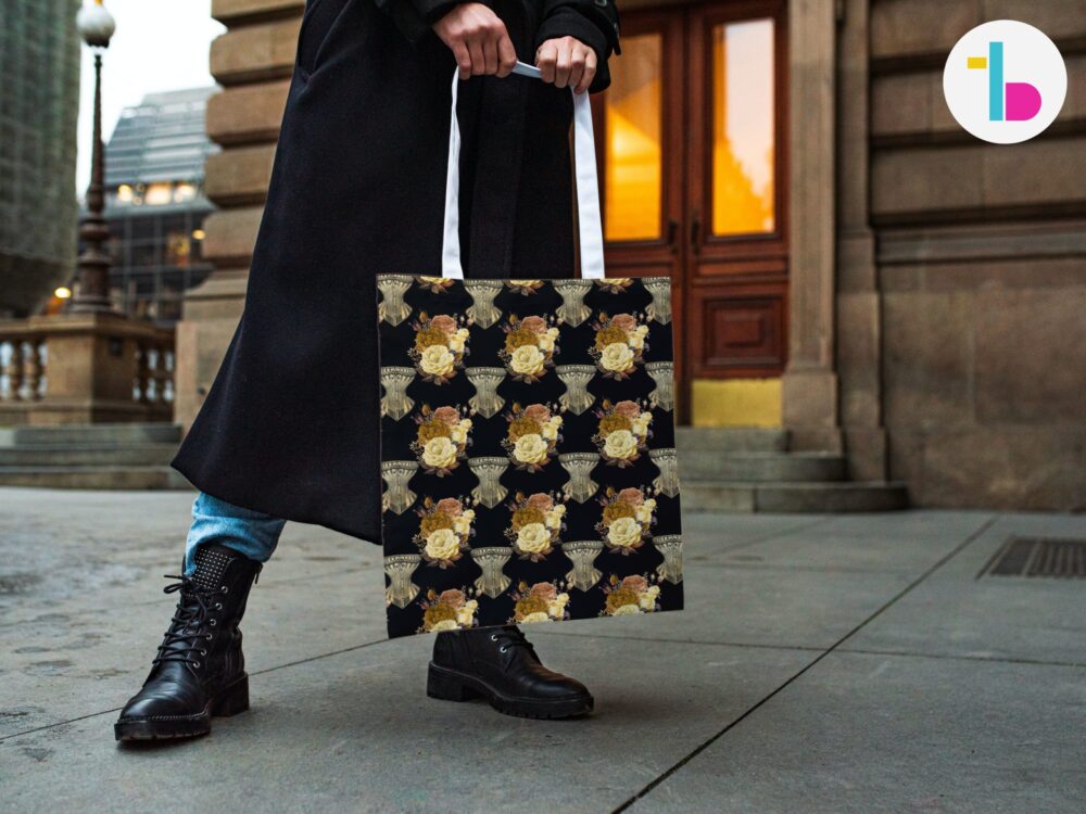 Steampunk tote bag, Goth tote bag